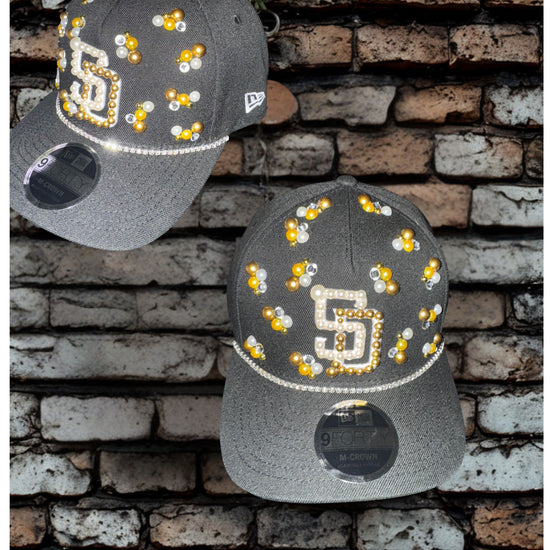 San Diego Padres Pearl & Gold Embellished Cap