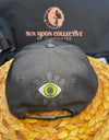 San Diego - half camo w/ olive rose and green evil eye