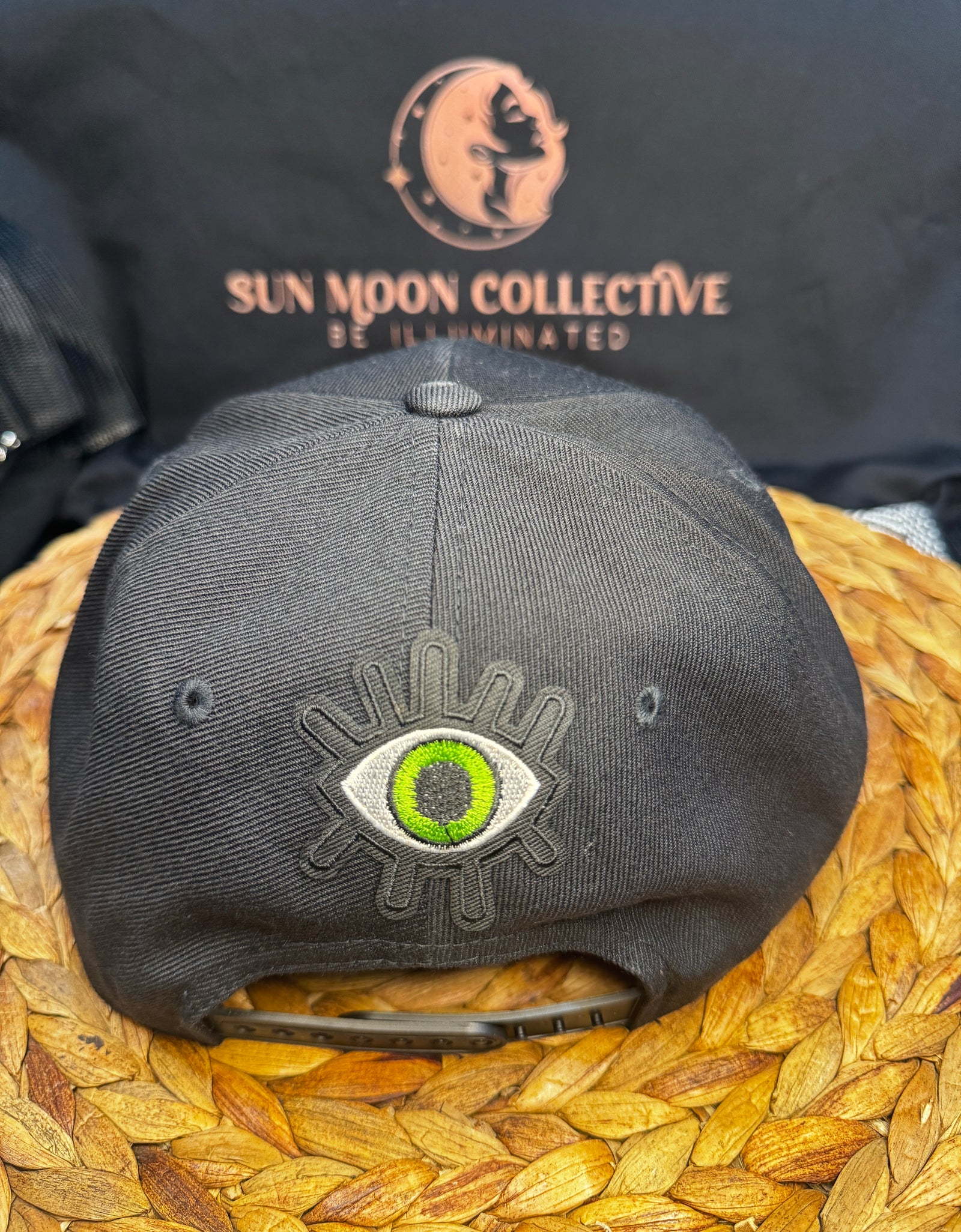 San Diego - half camo w/ olive rose and green evil eye
