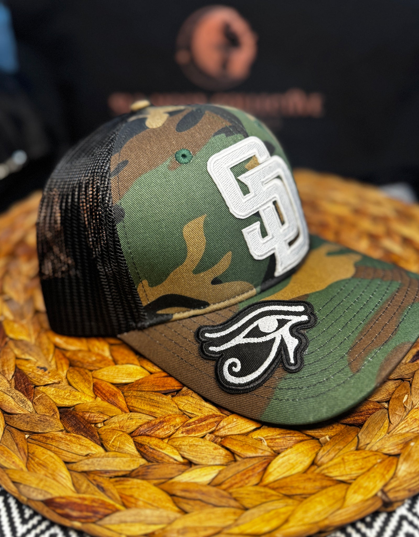San Diego - Camo w/ Eye of Ra on brim