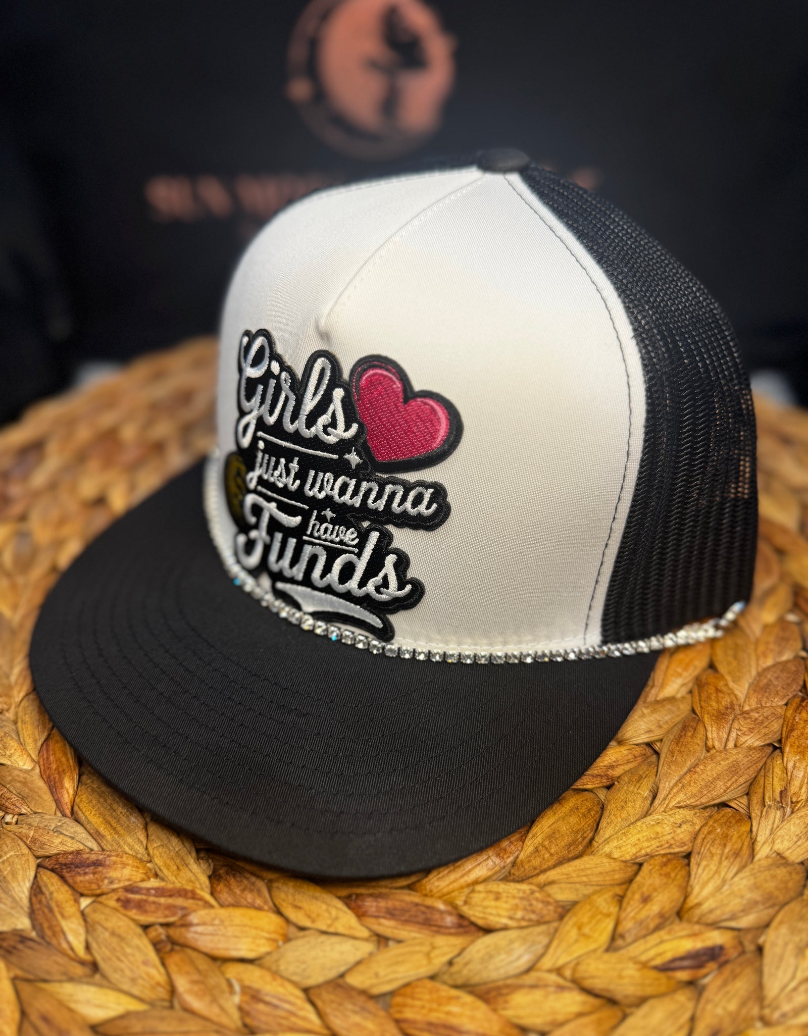 Girls just wanna have funds w/ removable hat chain