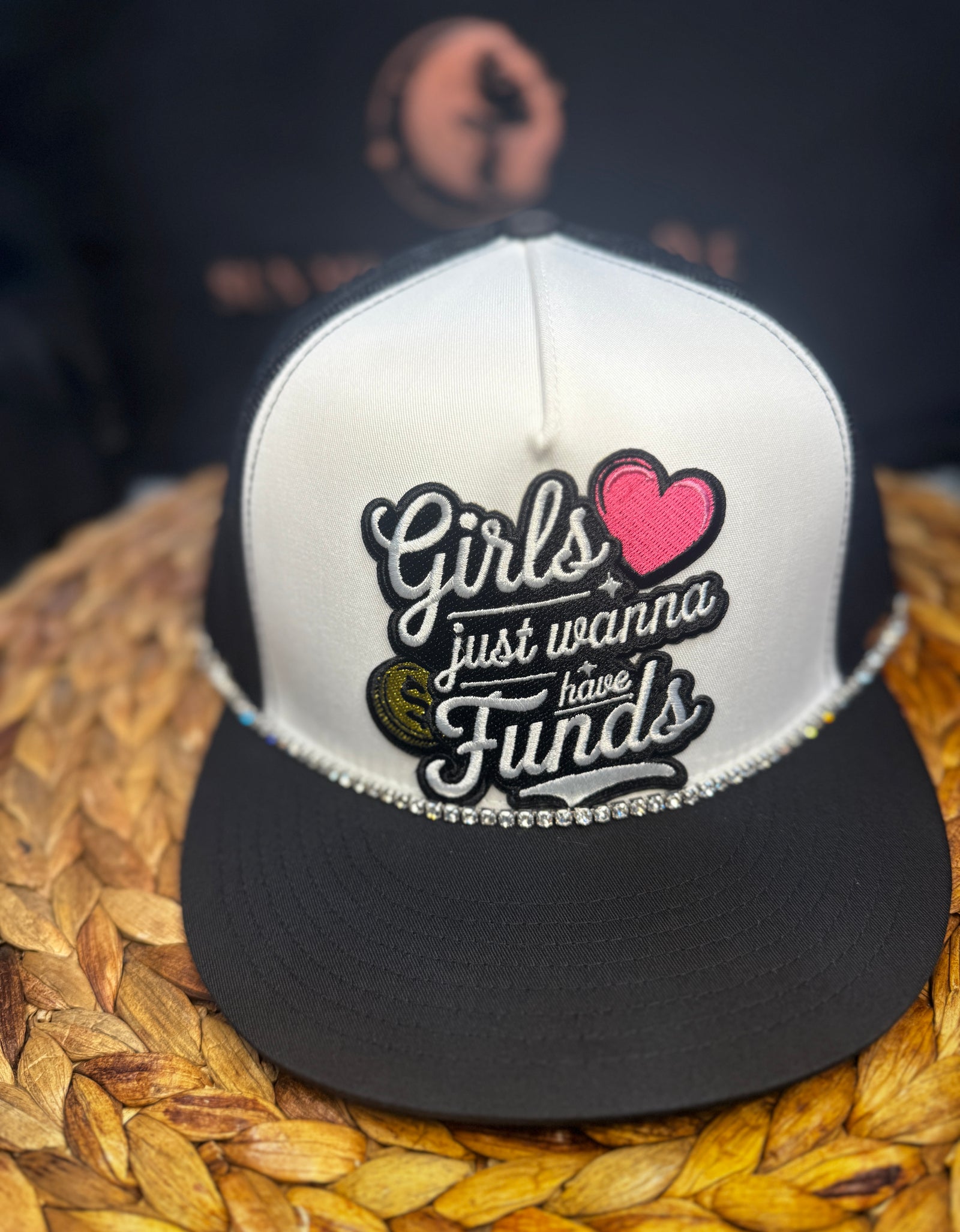 Girls just wanna have funds w/ removable hat chain