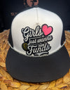 Girls just wanna have funds w/ removable hat chain