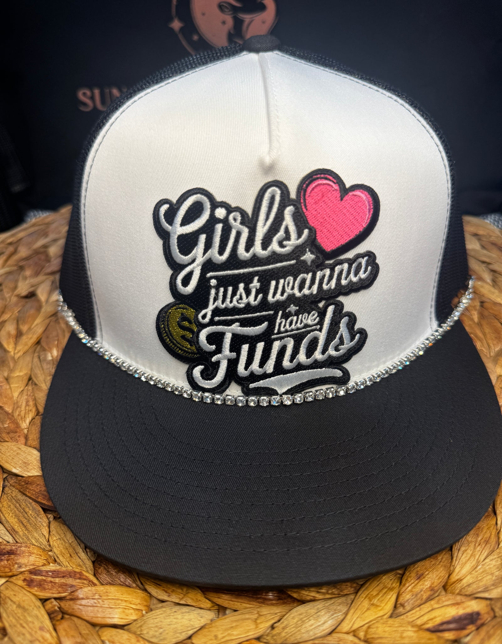 Girls just wanna have funds w/ removable hat chain
