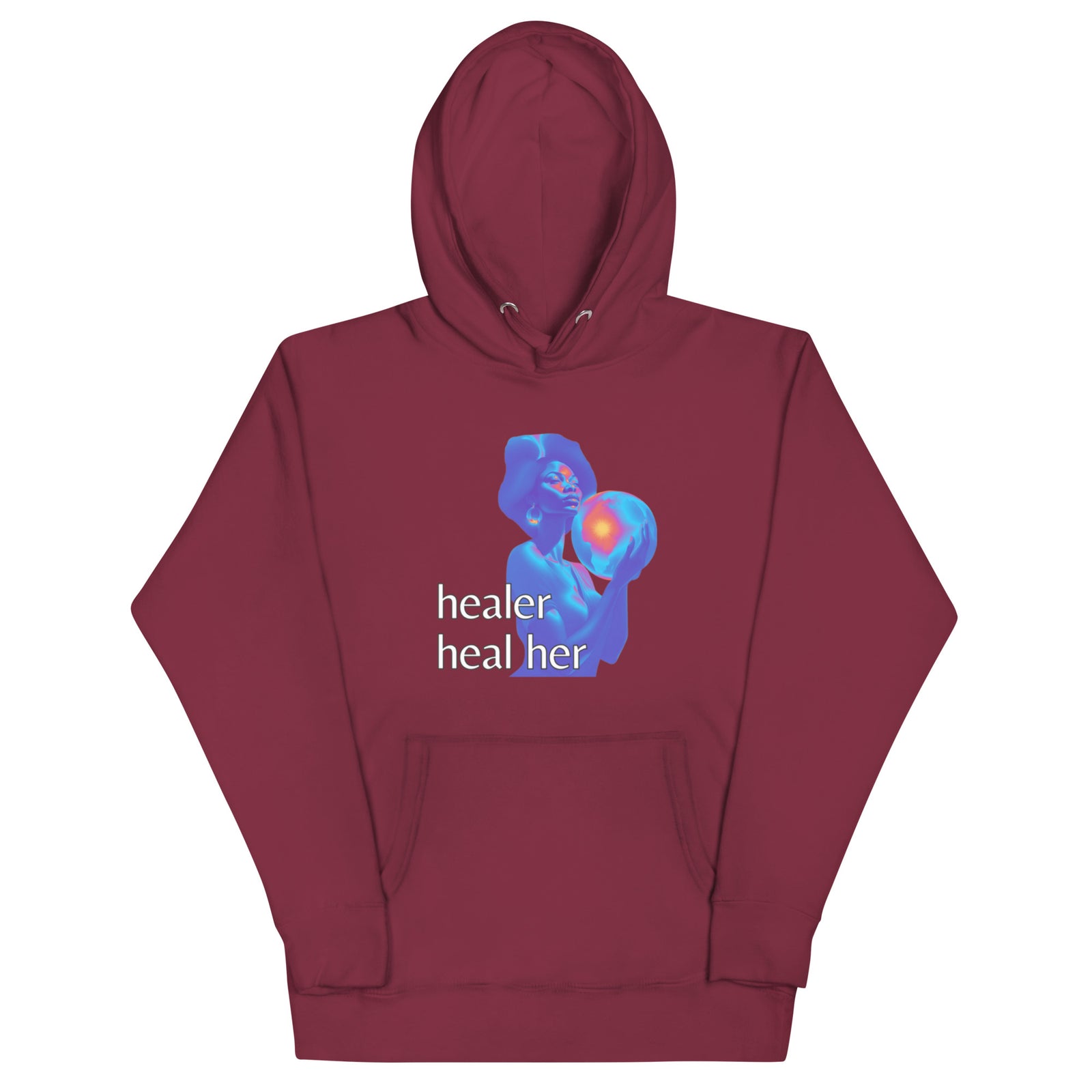 Self-Care & Empowerment Hoodie – Healer and Heal Her Feminine Graphic