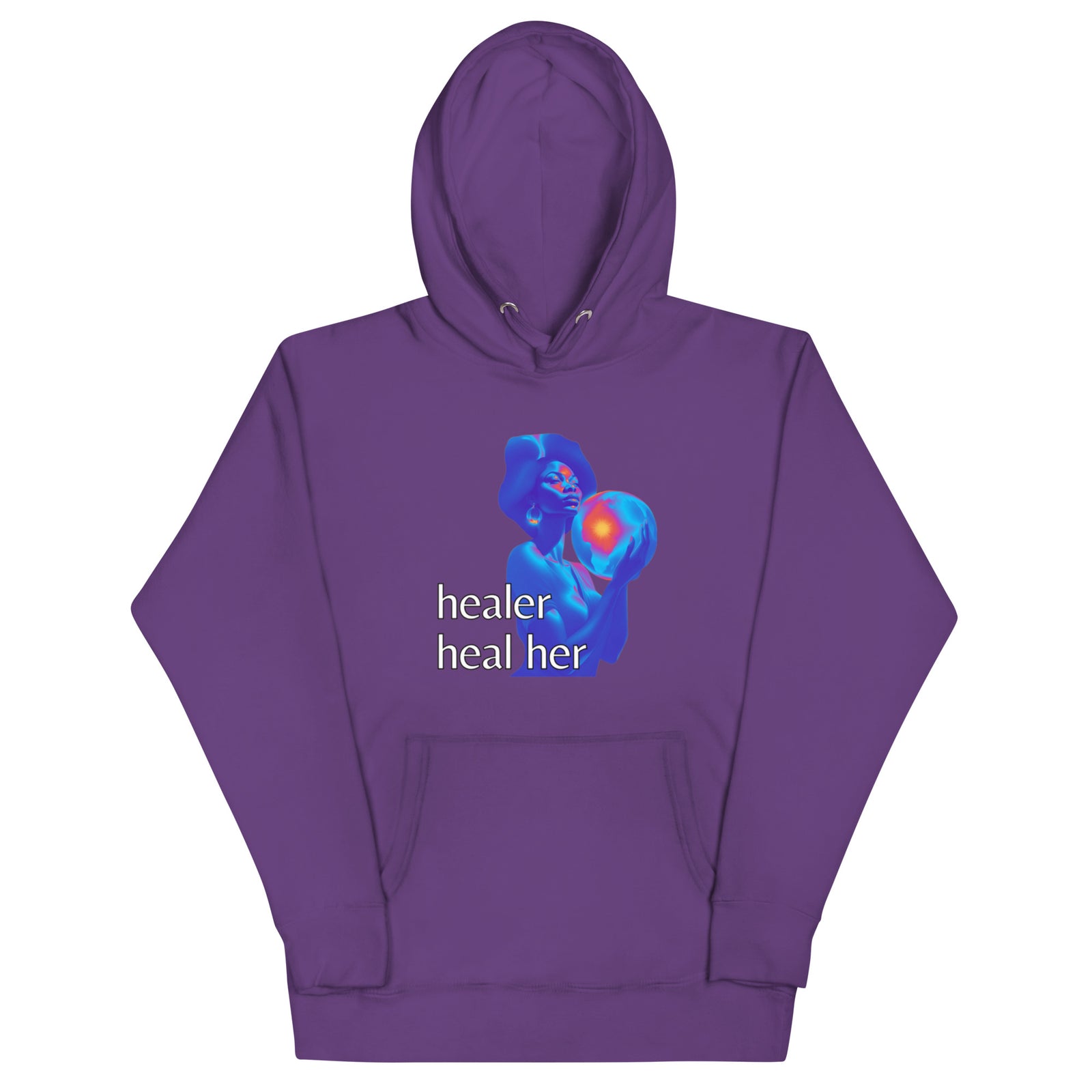 Self-Care & Empowerment Hoodie – Healer and Heal Her Feminine Graphic