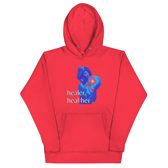 Self-Care & Empowerment Hoodie – Healer and Heal Her Feminine Graphic