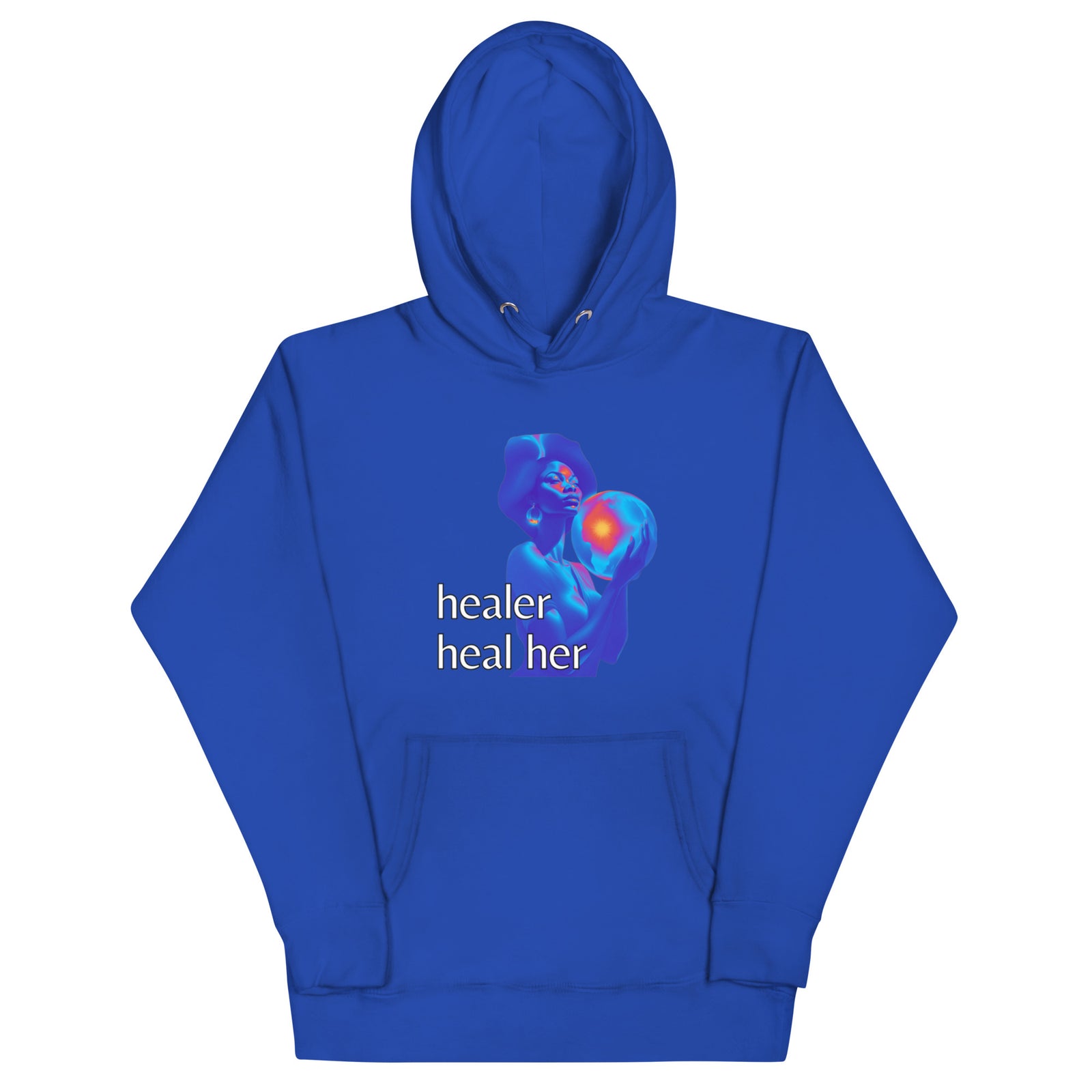 Self-Care & Empowerment Hoodie – Healer and Heal Her Feminine Graphic