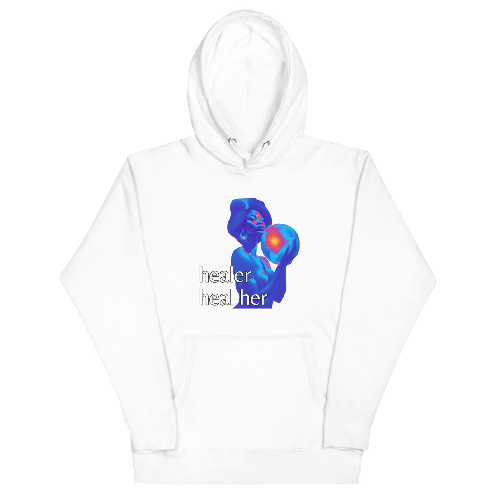 Self-Care & Empowerment Hoodie – Healer and Heal Her Feminine Graphic
