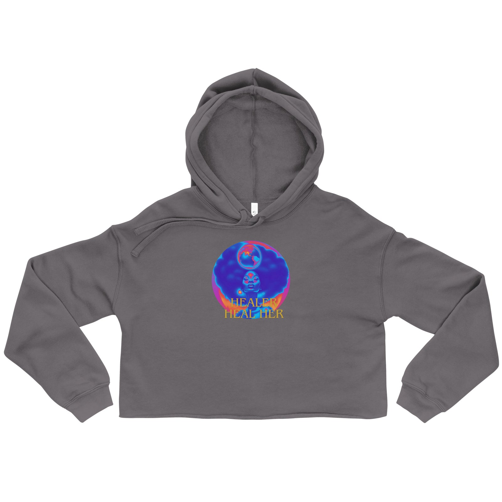 Self-Care & Empowerment Crop Hoodie – Healer and Heal Her Feminine